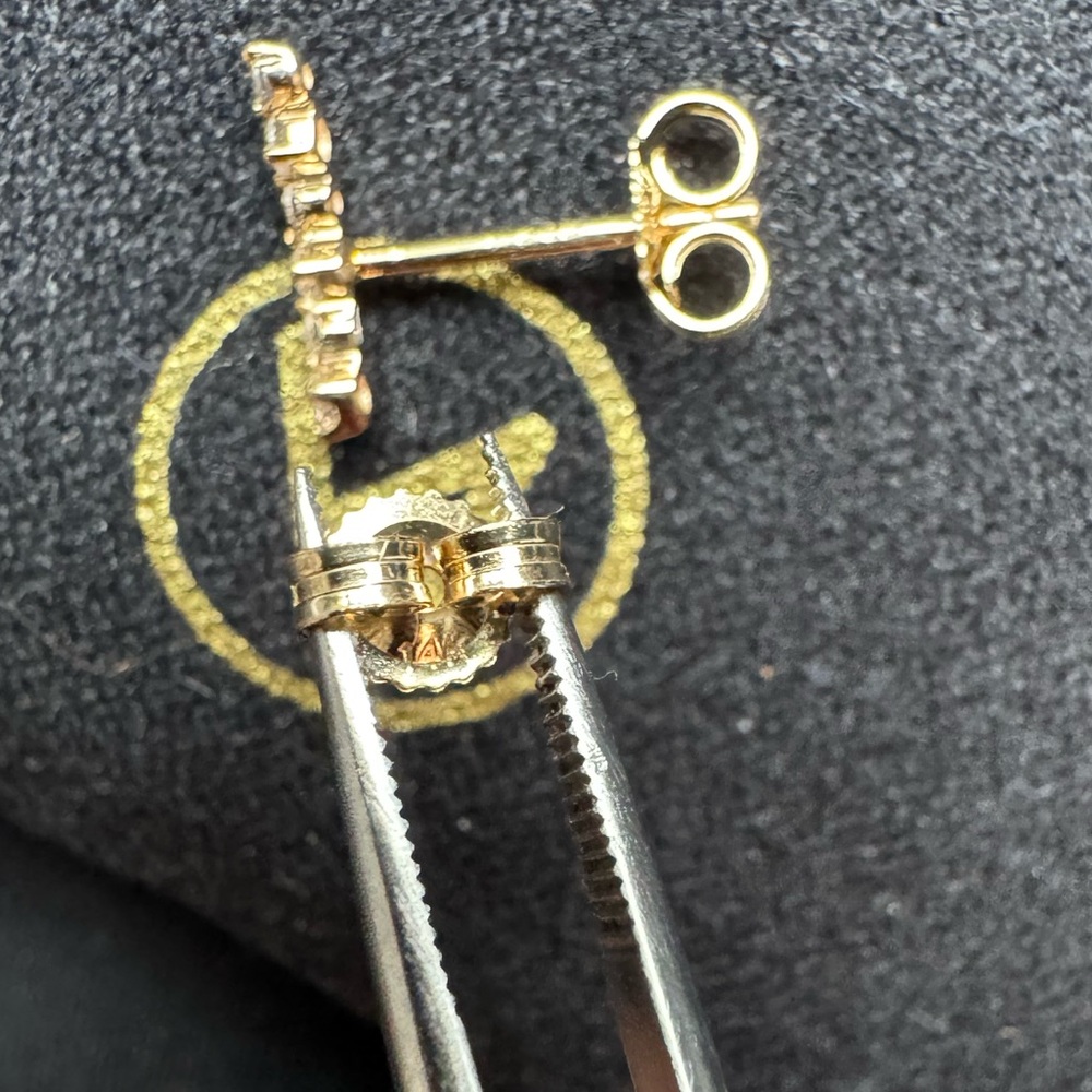 Like new! Mejuri 14k Diamond Cluster Climber Studs (discontinued) - Picture 7 of 9